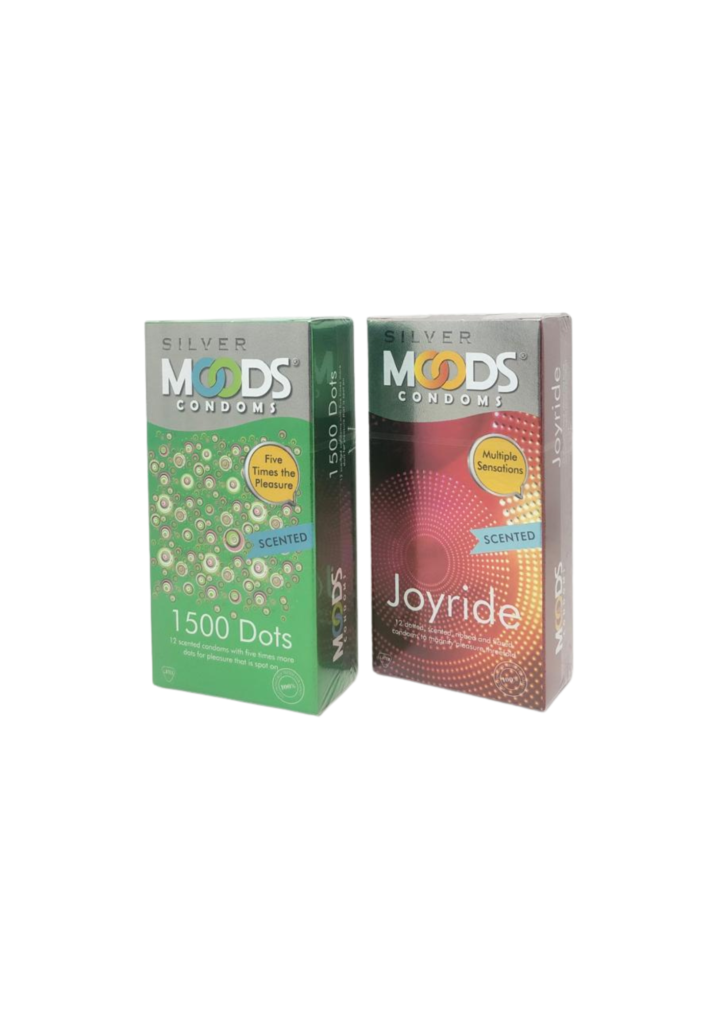 Silver Moods Condoms Scented 1500Dots/Joyride 12's