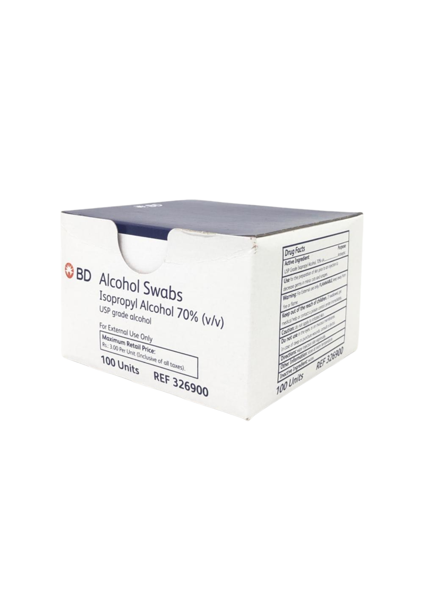 BD Alcohol Swabs Isopropyl Alcohol 70% (v/v) 100 units