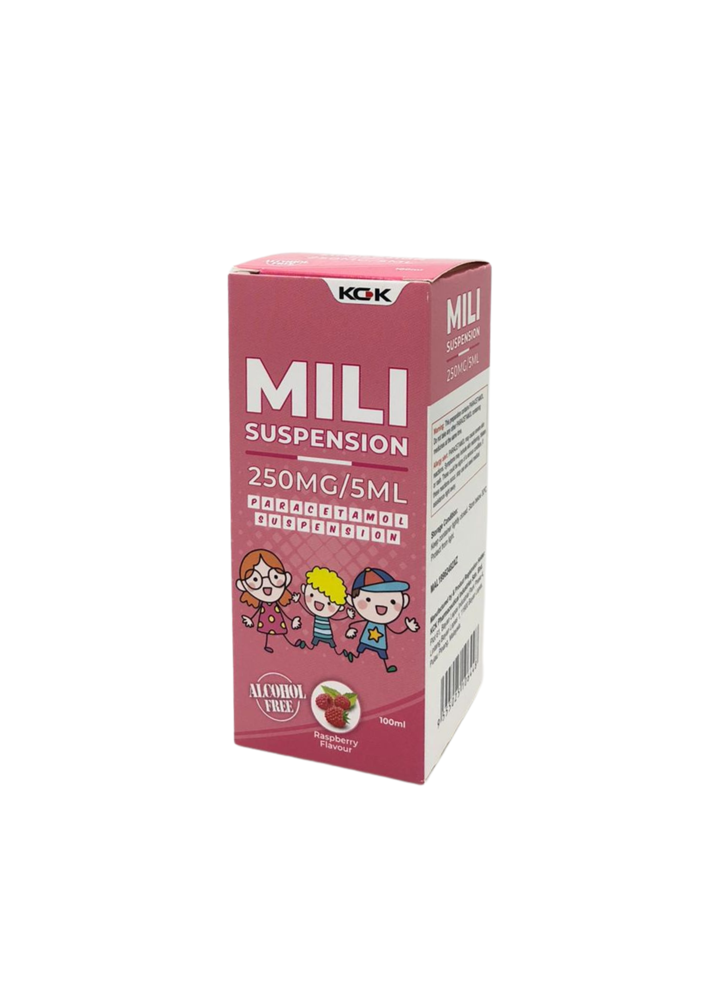 Mili Suspension 250mg/5ml Rasberry flavour