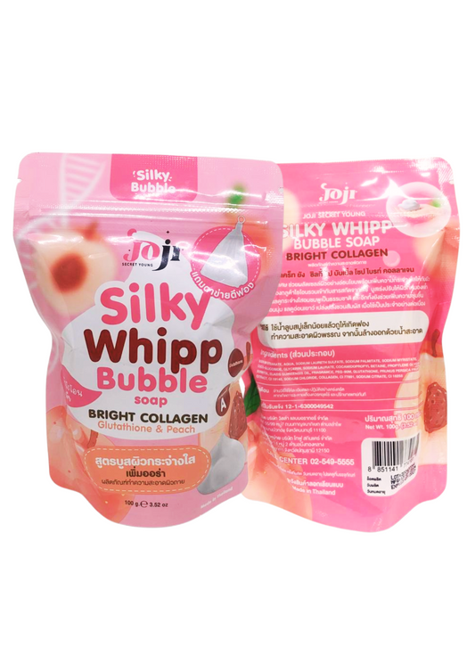 Joji Silky Whipp Bubble Soap Bright Collagen (Glutathione&Peach)