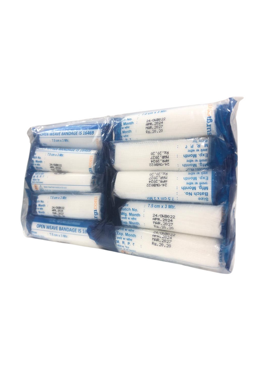 Bandage roll 7.5cm x 3mtr